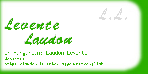 levente laudon business card